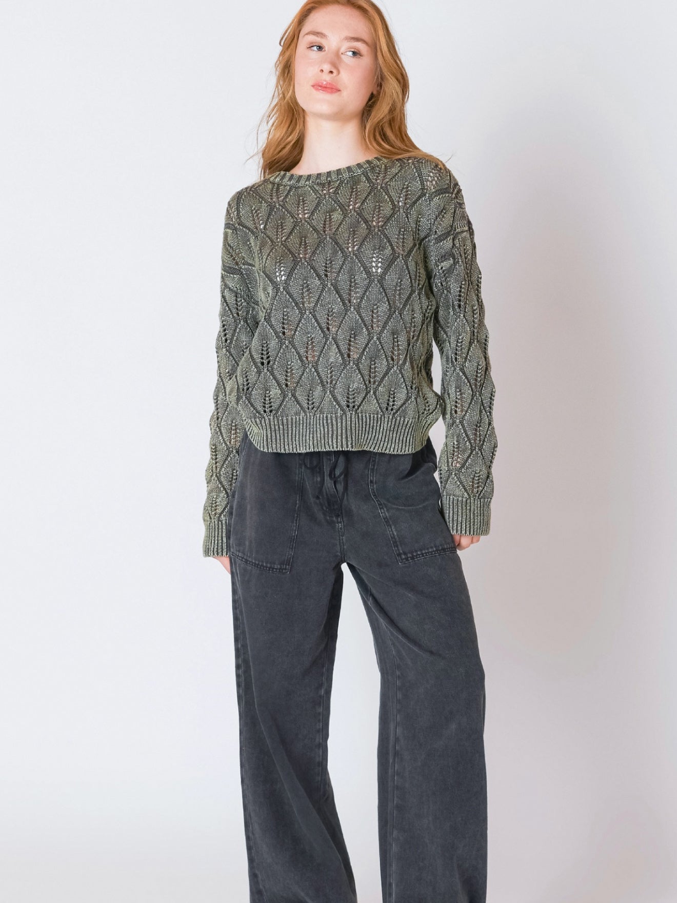 Pointelle Crewneck