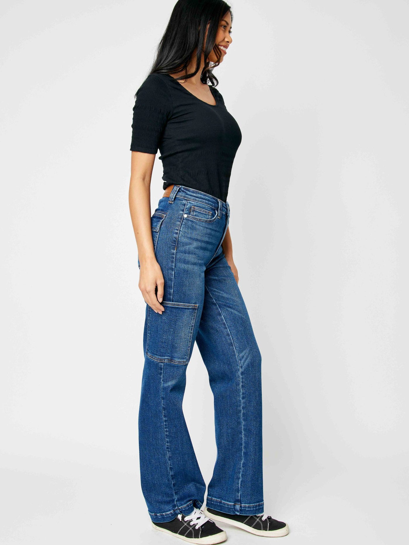 Judy blue plus size cargo jeans 