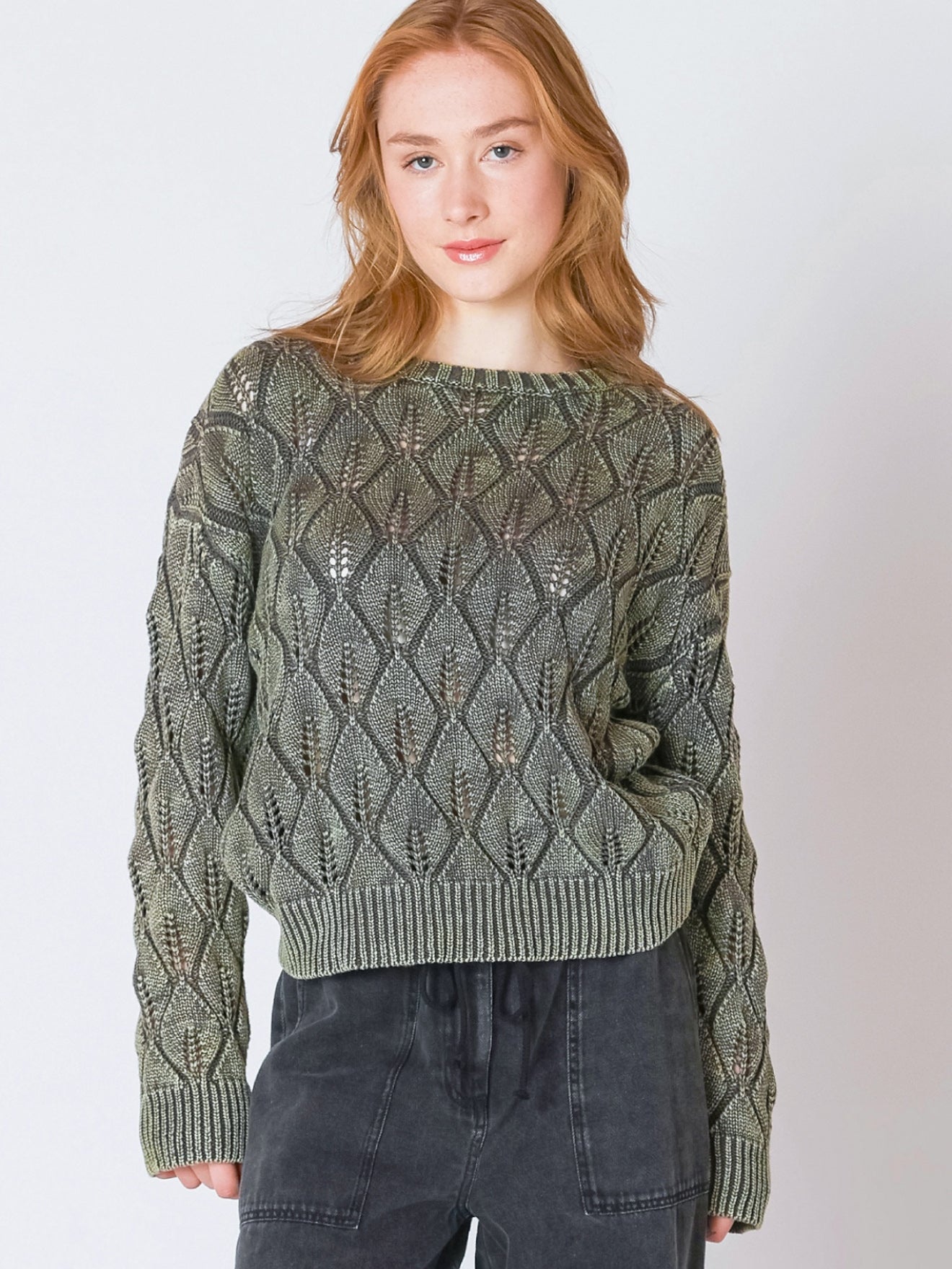 Pointelle Crewneck