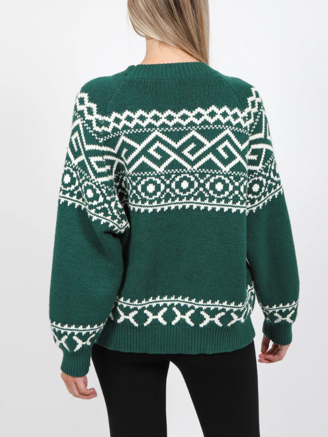 Farisle Knit Sweater