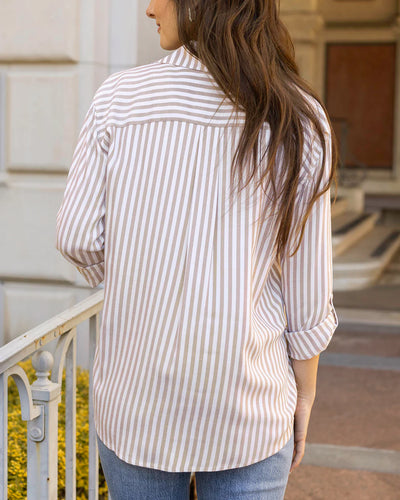 Seaside Striped Button Down Shirt