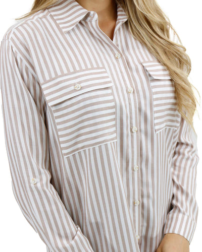 Seaside Striped Button Down Shirt