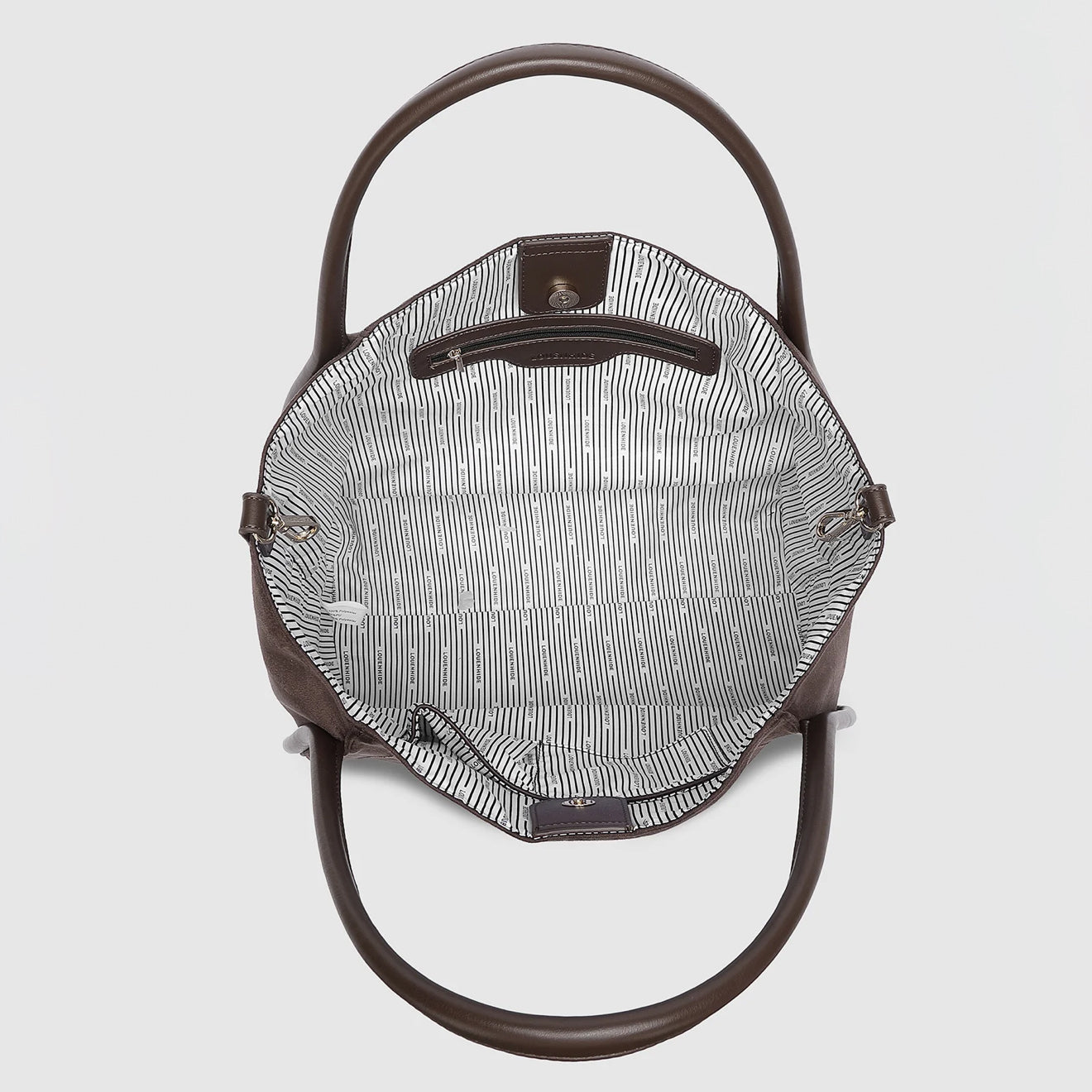 Sutton Shoulder Bag- Suede Chocolate