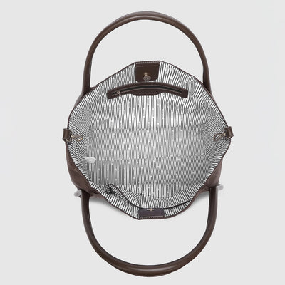 Sutton Shoulder Bag- Suede Chocolate