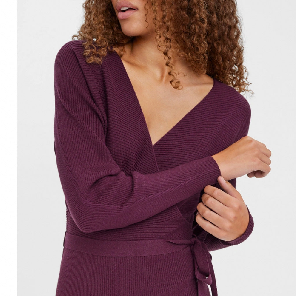 Trendy knit wrap dress 