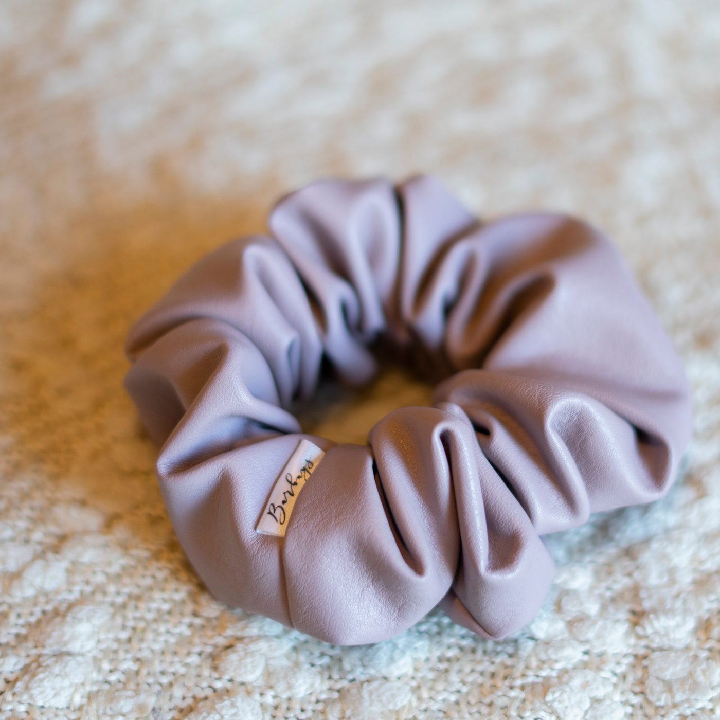 Lavender Leatherette Scrunchie